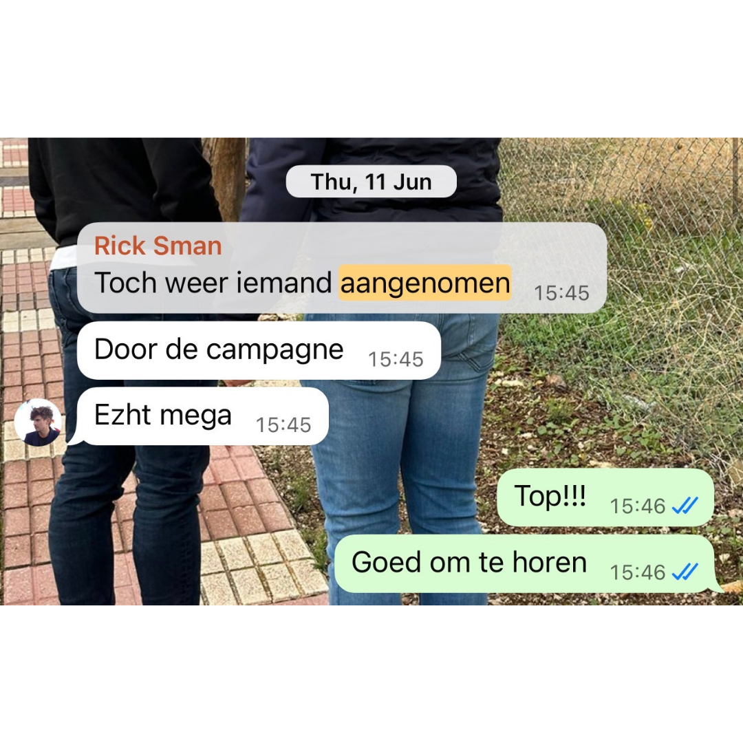 Draaidag bij Rick Sman · aanname via campagne